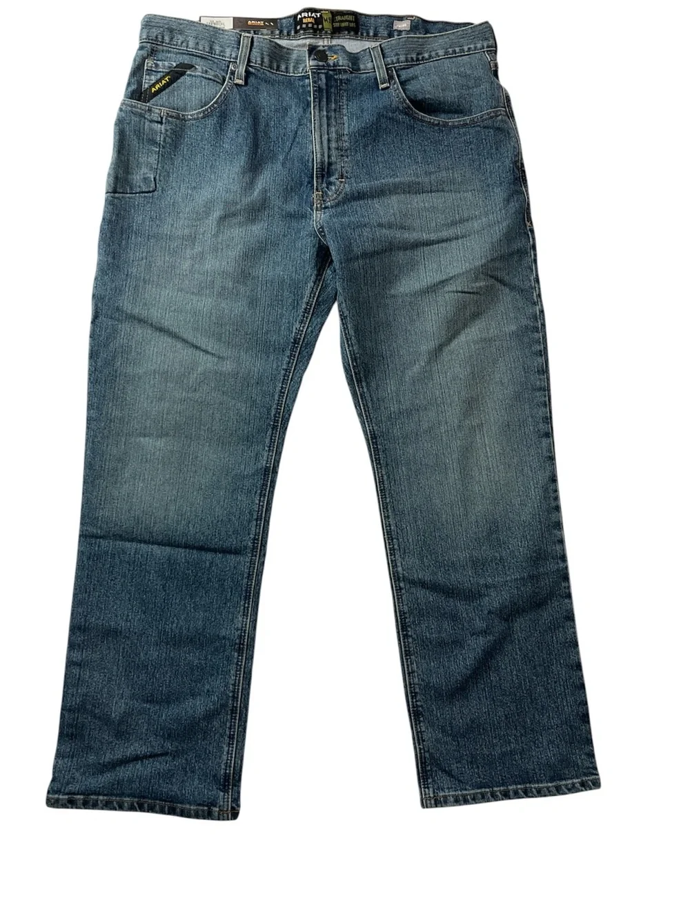 Ariat Rebar M5 Straight Fit Straight Leg Men's Jeans 38x30 DuraStretch Workwear - Picture 2 of 7